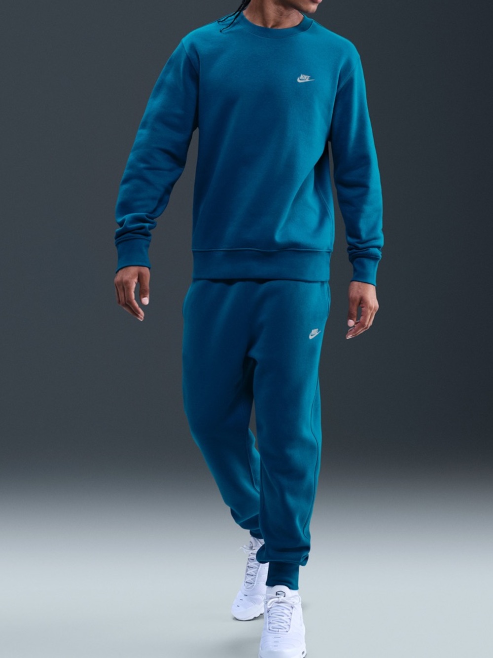 Nike Teal Blue Pullover Sweatshirt & Joggers Set